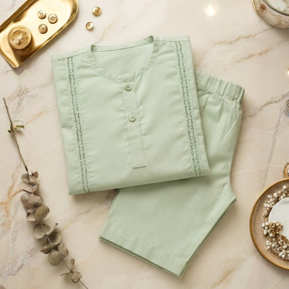 Mint Green Pure Lawn - Kids