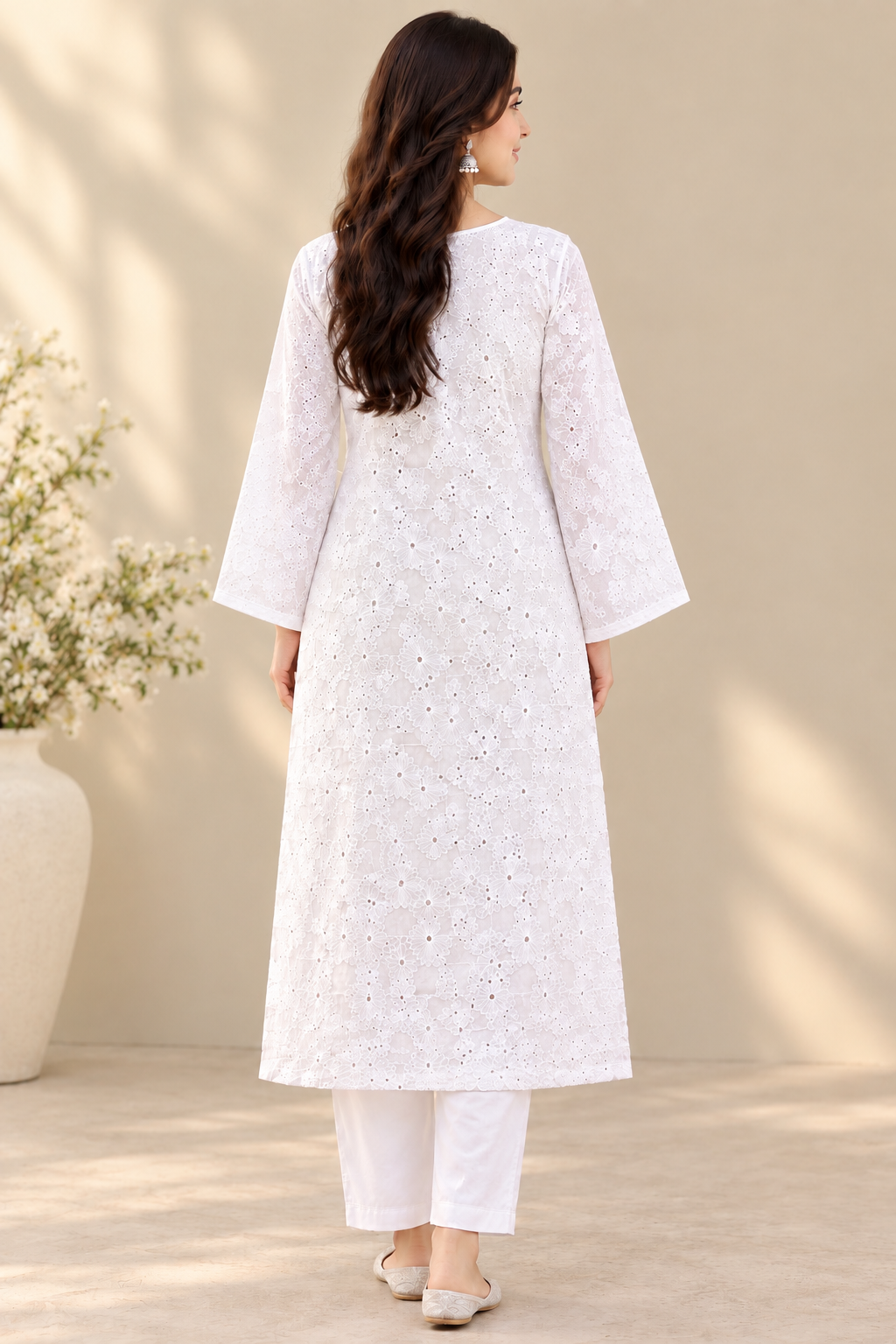 Embroidered Chiken kaari Pure Lawn - Women