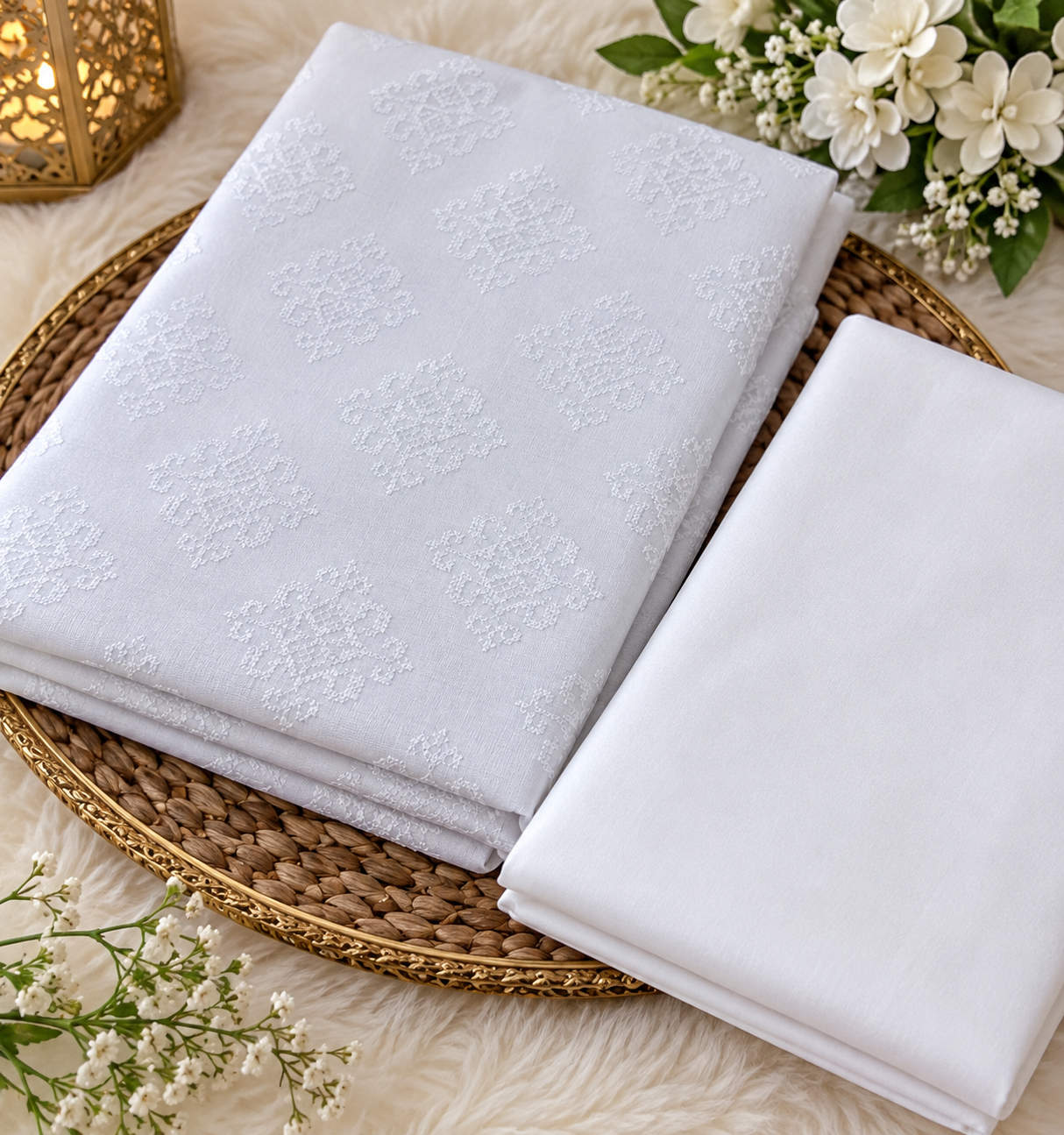 White Chiken Kaari Pure Lawn - Women