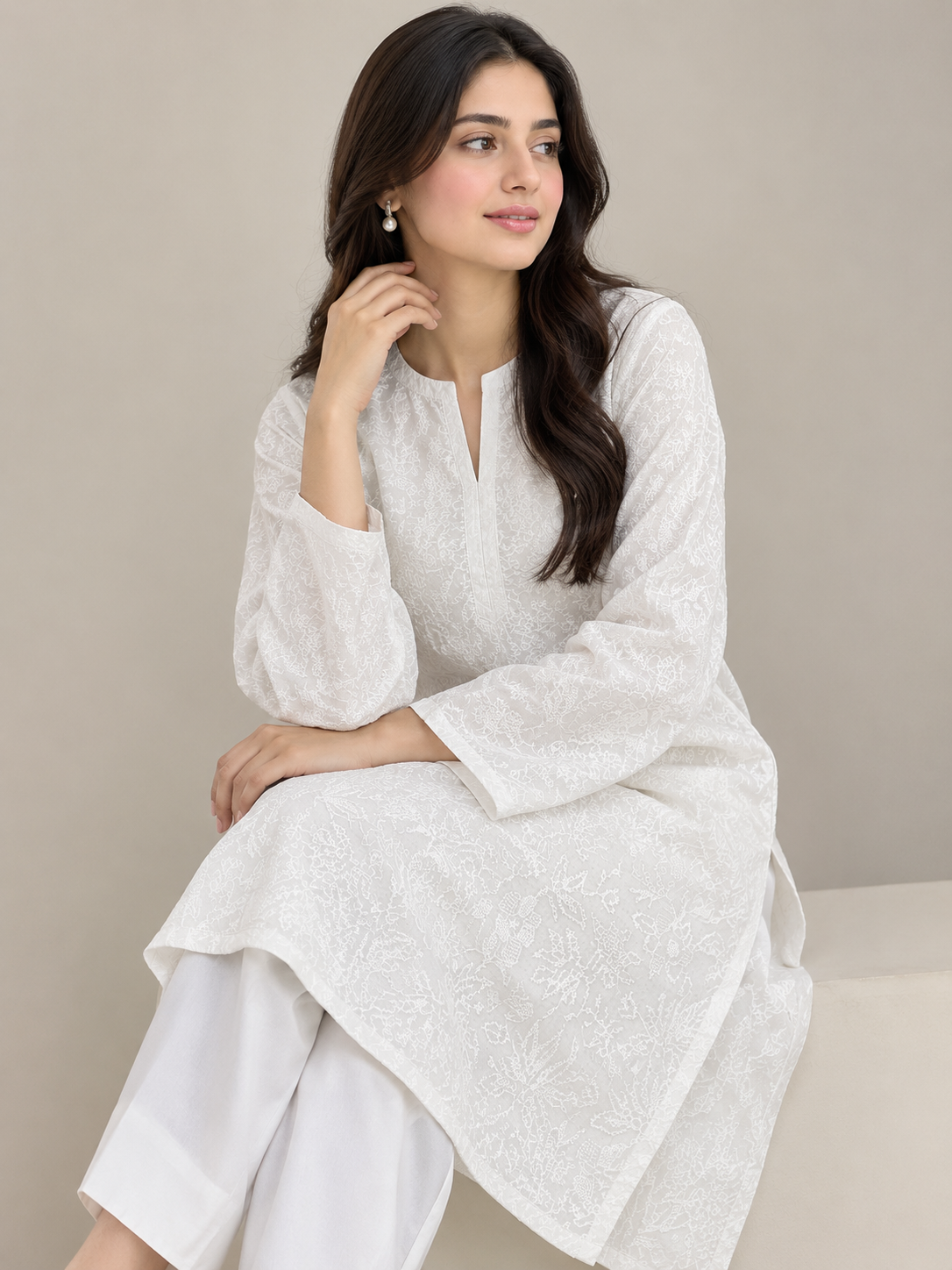 Floral Chiken kaari Pure Lawn - Women